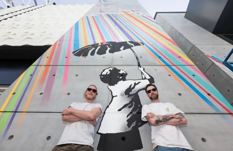 Street Art na budove v CityWalk Dubai